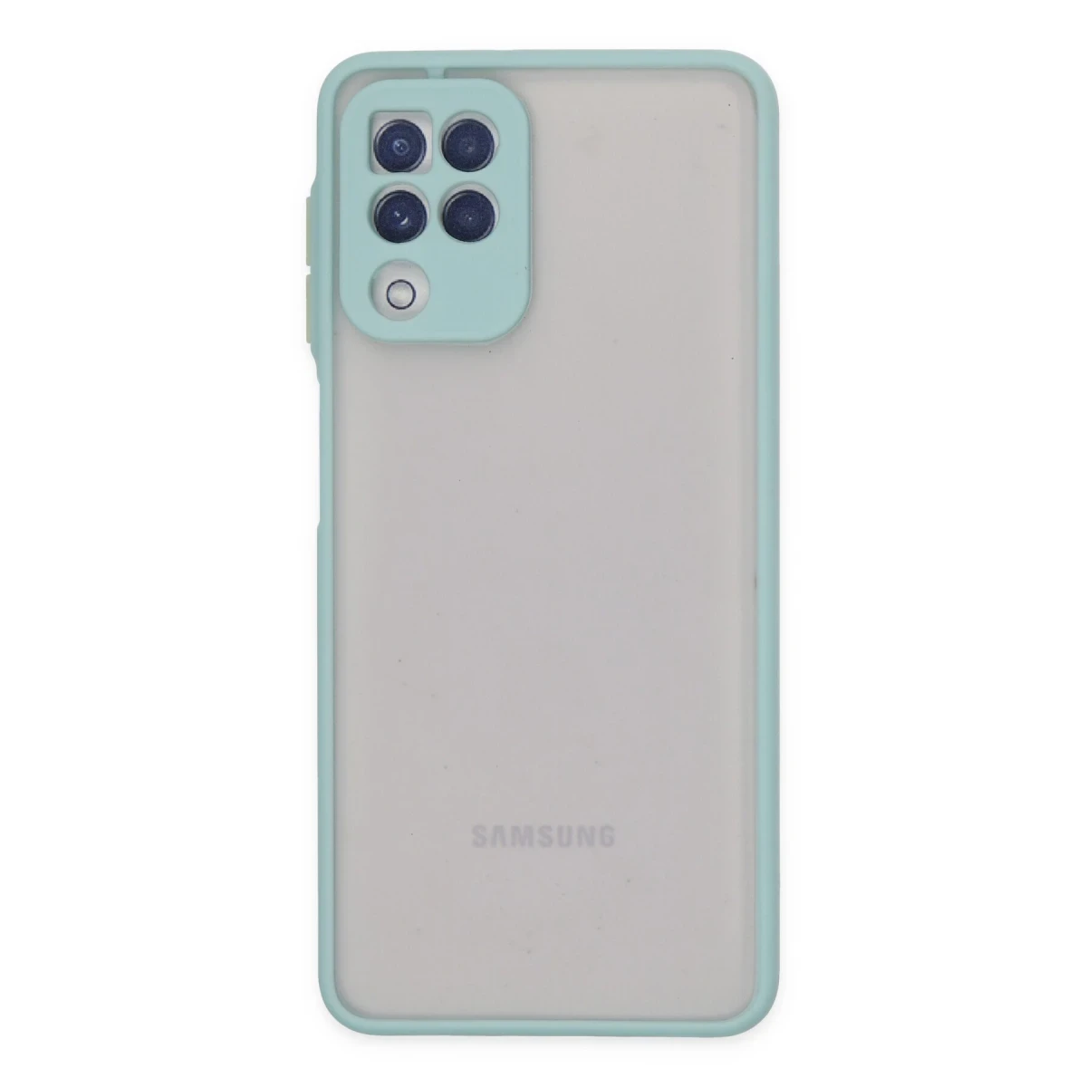 Samsung Galaxy A22 Kılıf Montreal Silikon Kapak - Turkuaz