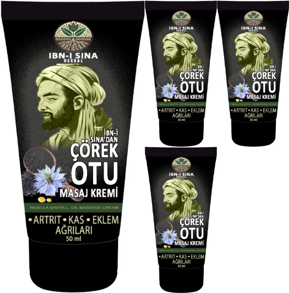 İbn-i Sina Herbal 4 Adet Ibn-I Sina Çörek Otu Kremi 50 ml Masaj