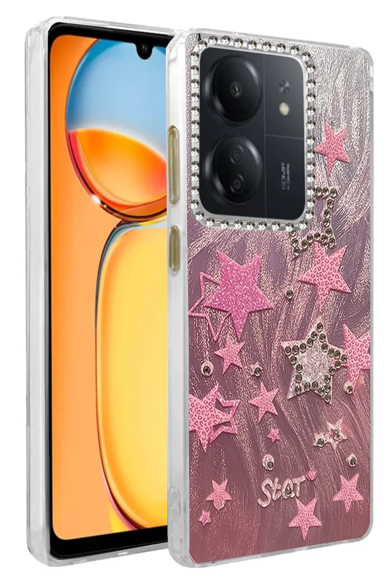 Xiaomi Redmi 13C Uyumlu Kılıf Blade Aynalı Desenli Kapak - Desen 7