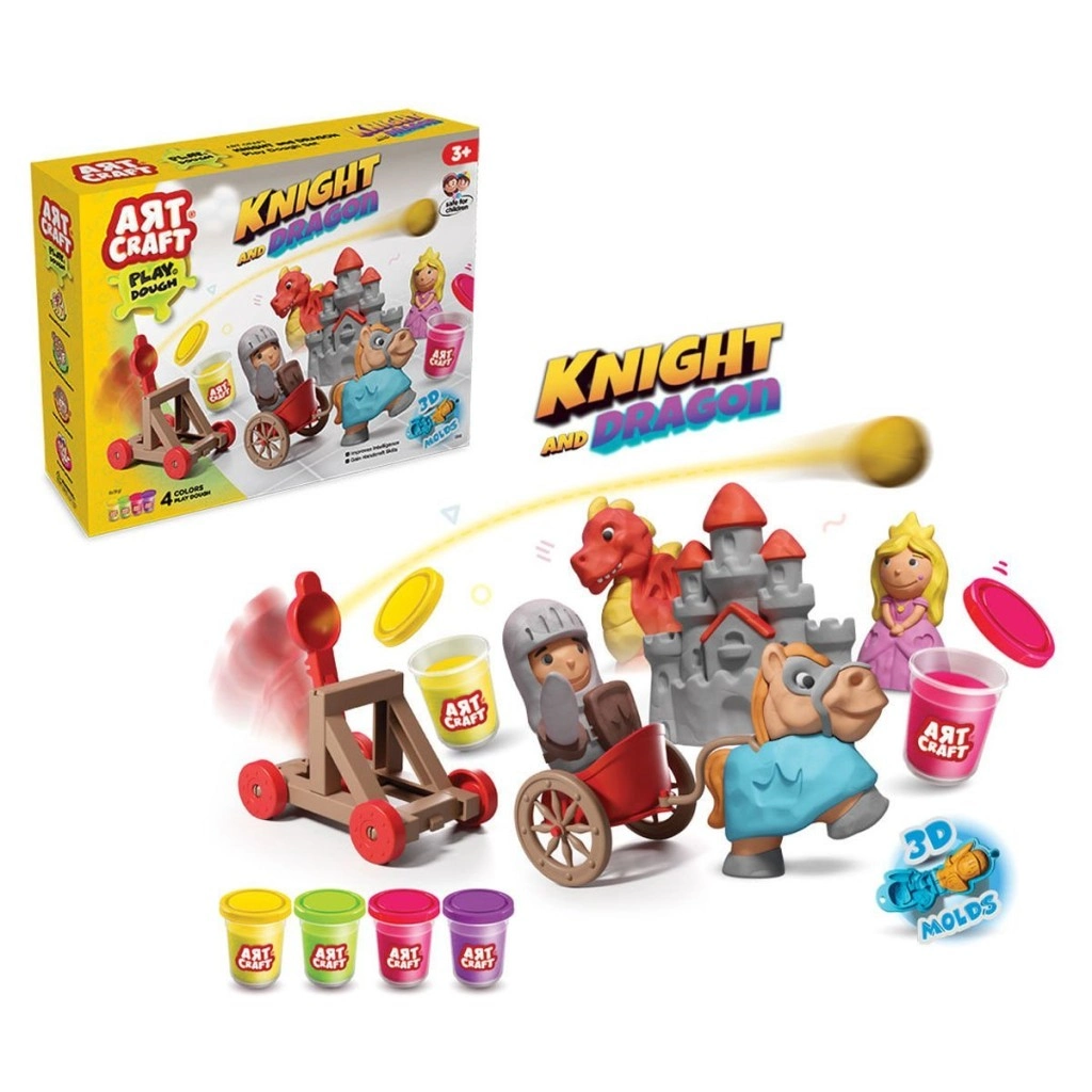 Eğlenceli Şövalye ve Ejderha Oyun Hamuru Seti 280 gr