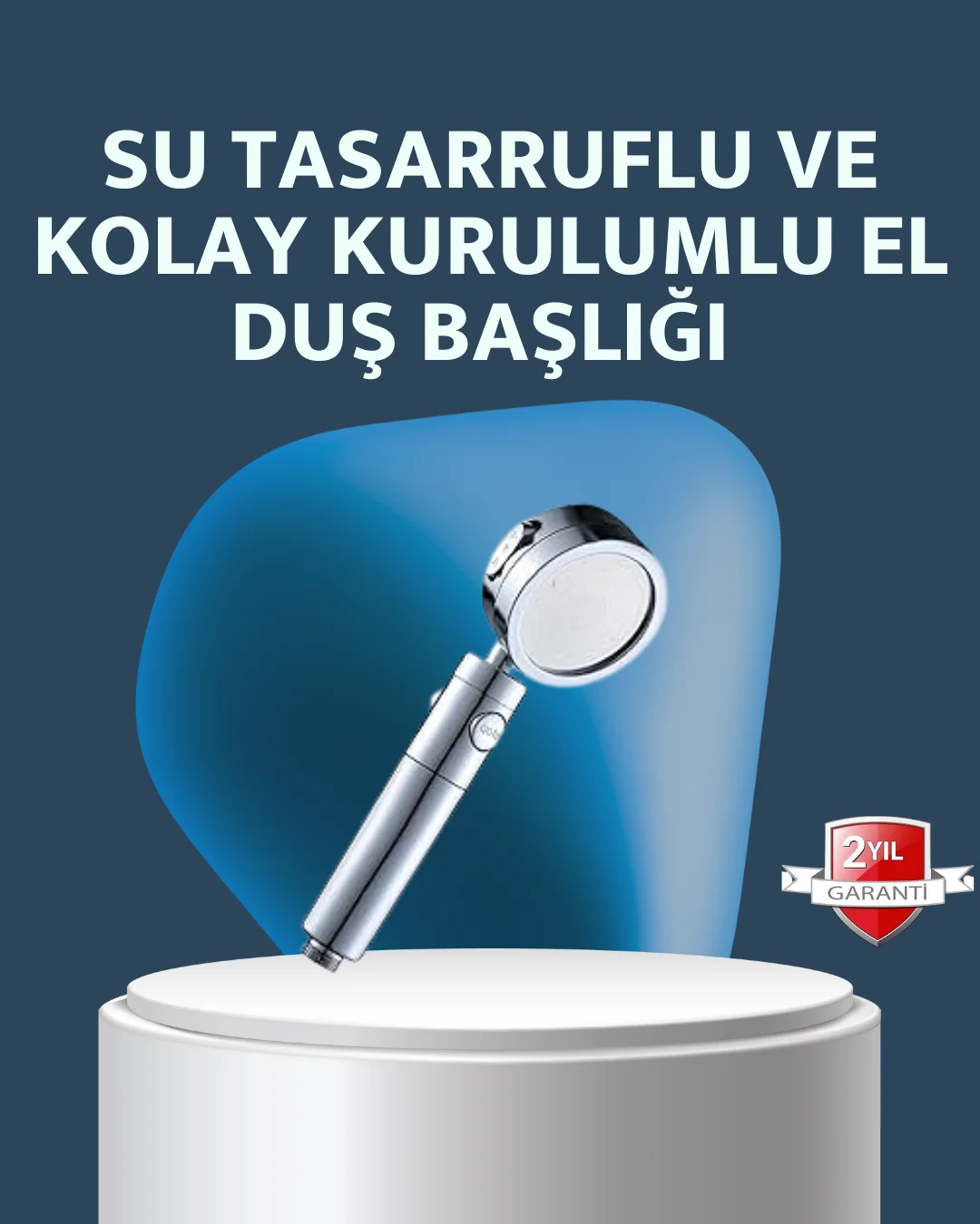 Yüksek Basınçlı 3 Fonksiyonlu Duş Başlığı