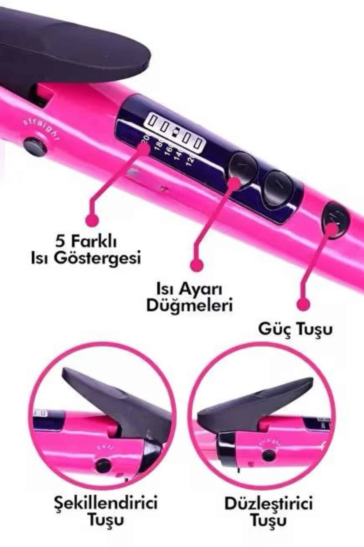 İkili Şekillendirici Saç Maşası 200 Derece Isı Kapasitesi