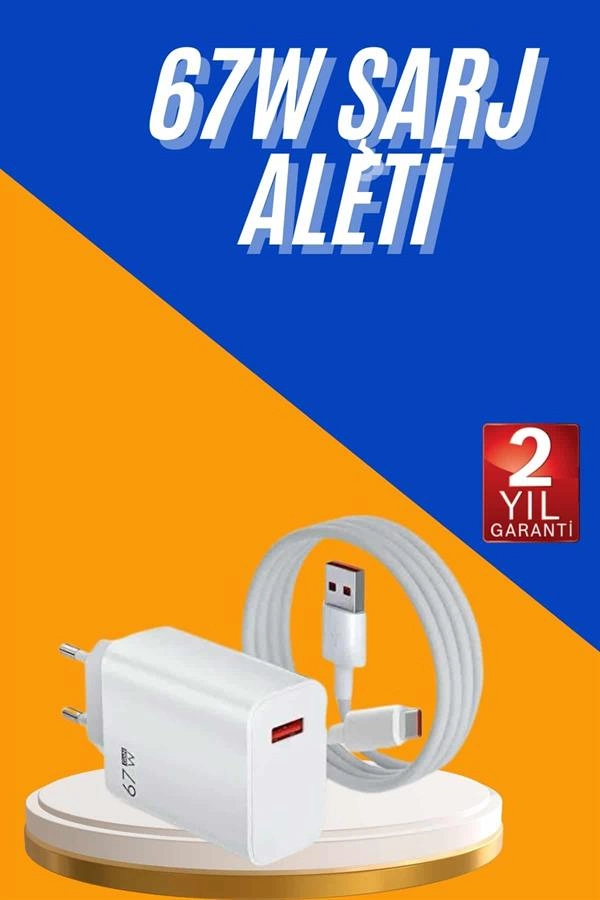 Hızlı Şarj Adaptörü 67W Type C Yüksek Voltaj Koruma
