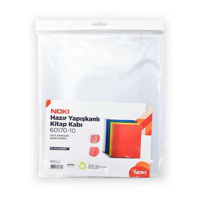 60170 10 lu Şeffaf Hazır Kitap Kabı