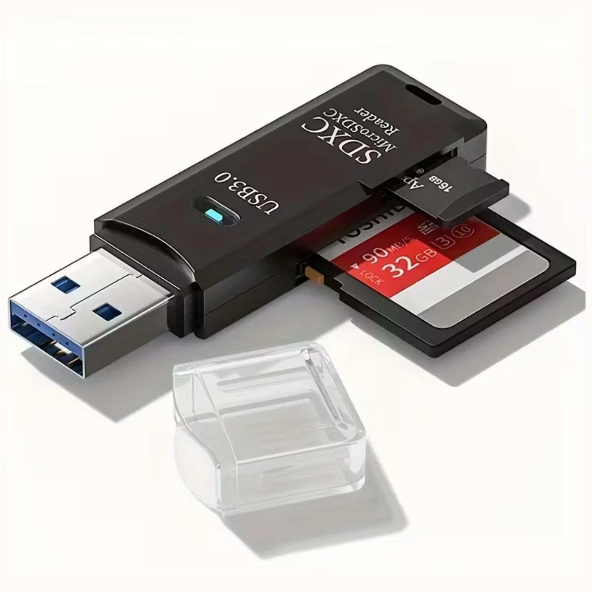 Hızlı Veri Aktarımı için 2in1 USB 3.0 Kart Okuyucu Adaptör