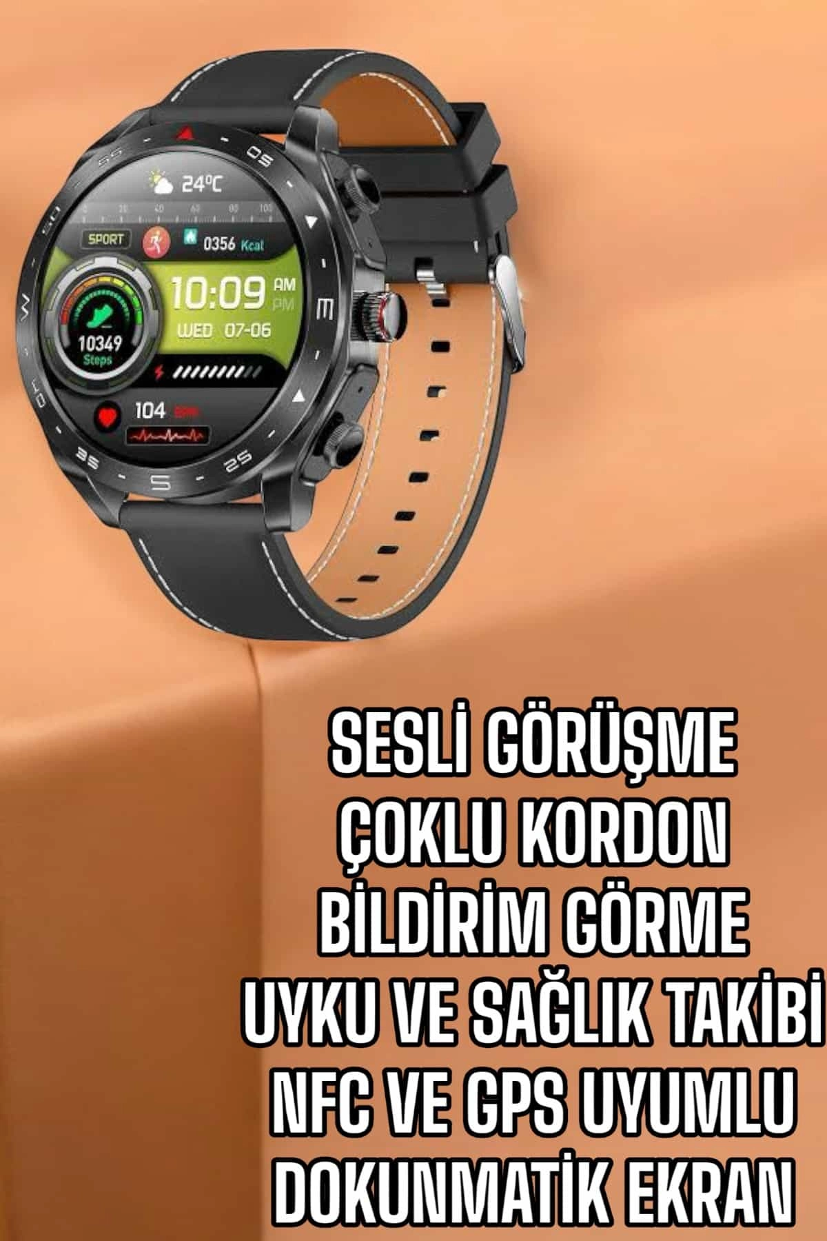 Şık Akıllı Saat Çoklu Kordon GPS Takibi 300-400 mAh