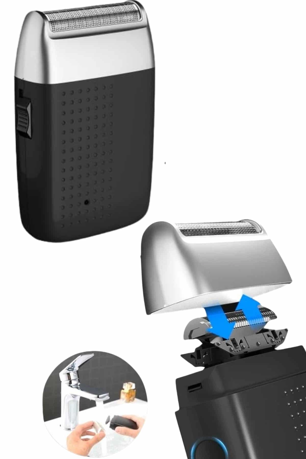 Kablosuz Mini Tıraş Makinesi ıslak ve kuru kullanım için