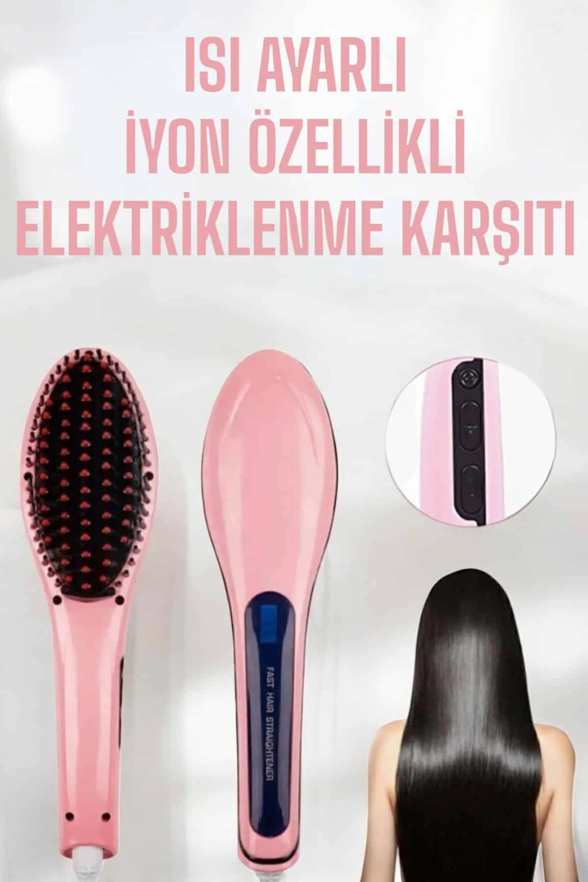 Döner Kablo Fön Etkili Saç Düzleştirici Tarak 5 Isı Seçeneği