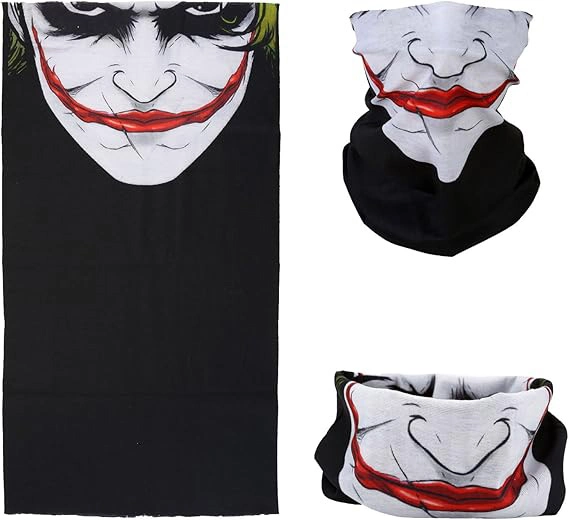 Çok Amaçlı Joker Desenli Yüz ve Boyun Maskesi 1 Adet