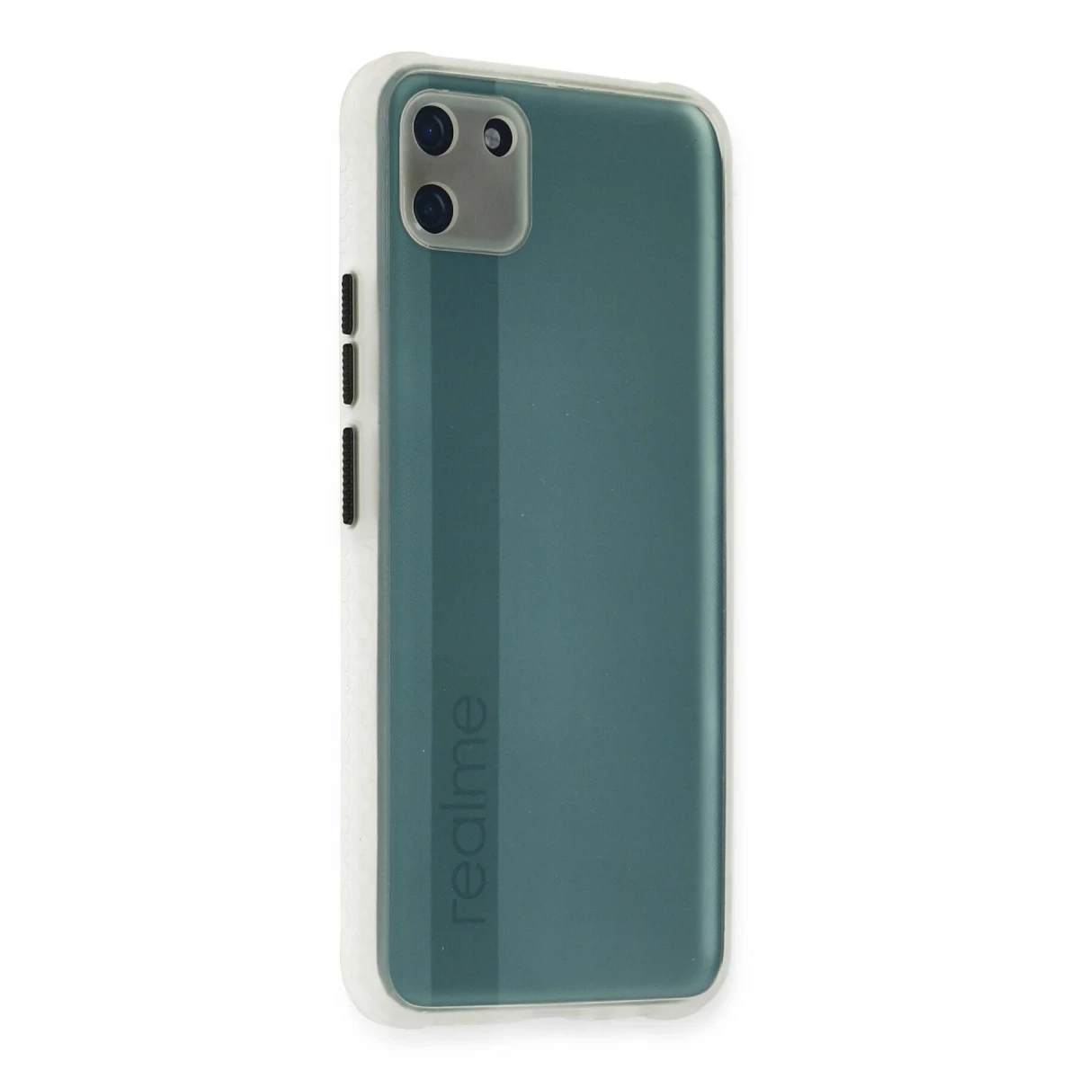 Realme C11 Kılıf Miami Şeffaf Silikon - Şeffaf