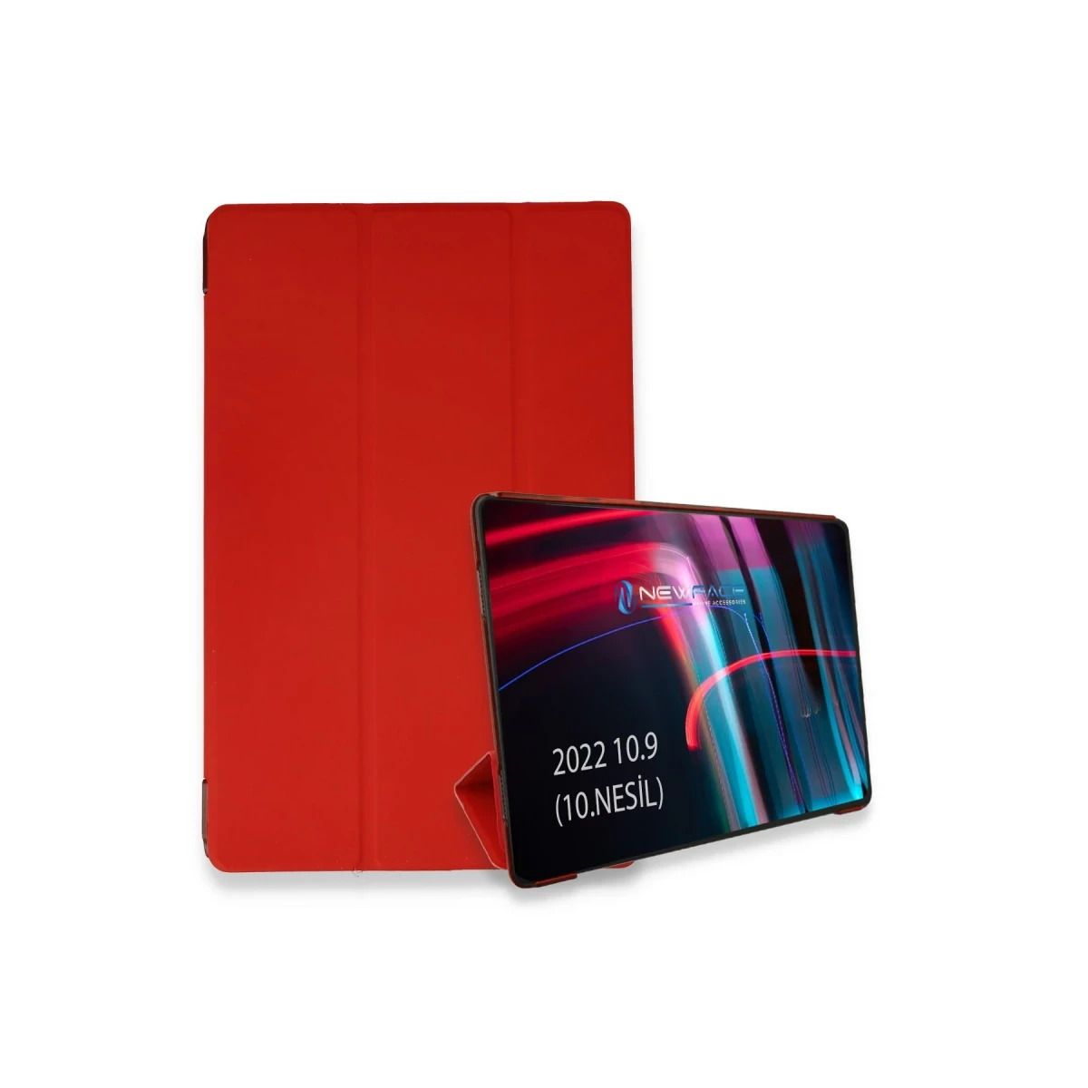 Apple iPad 2025 10.9 10.Nesil (A16) Kılıf Tablet Smart Kılıf - Kırmızı