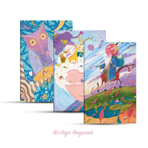 Üçlü Çizgili Defter Seti Bir Rüya Rengarenk