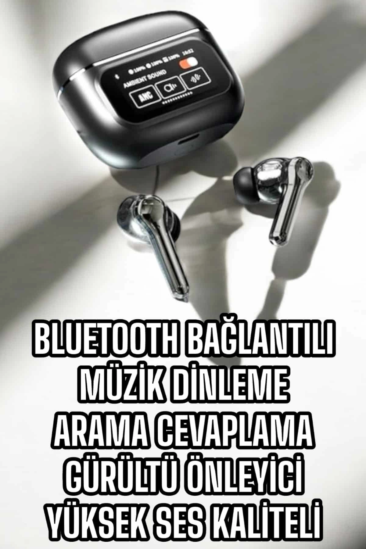 Kablosuz Bluetooth Kulaklık Dokunmatik Ekranlı ANC Destekli