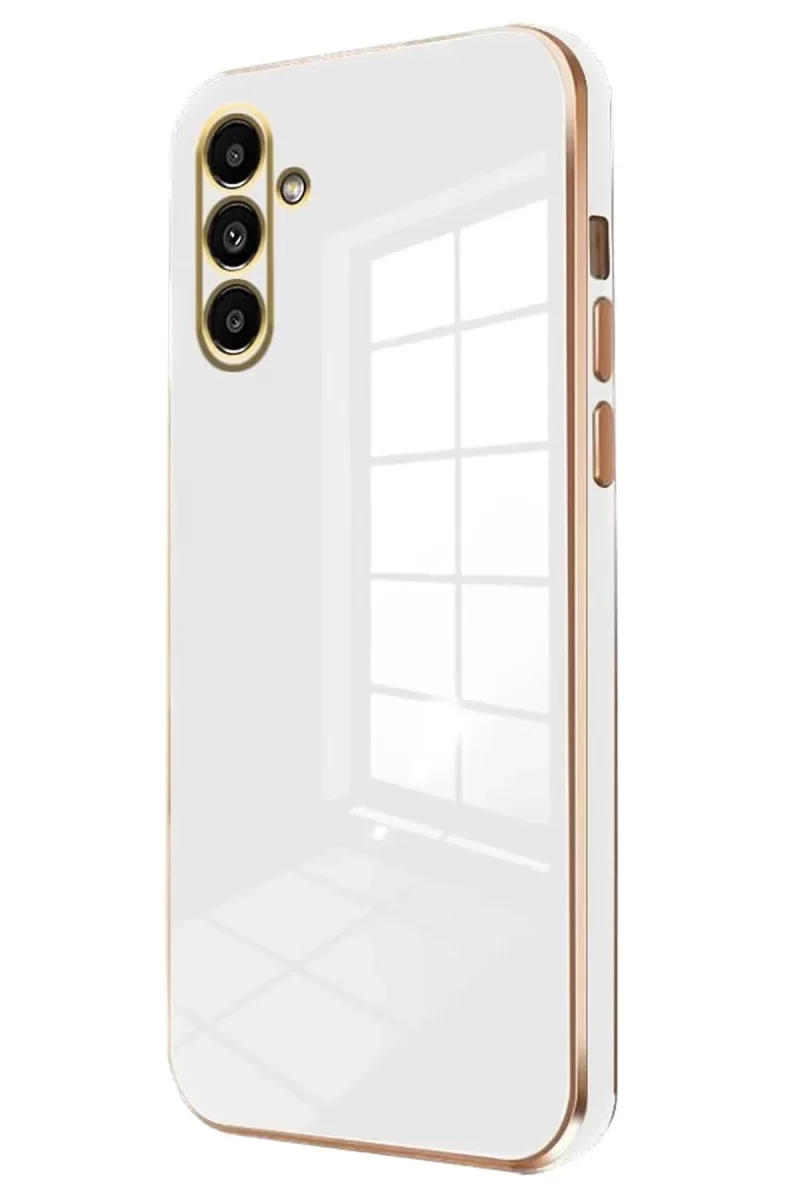 Samsung Galaxy A35 5G Uyumlu Kılıf Volet Silikon - Beyaz