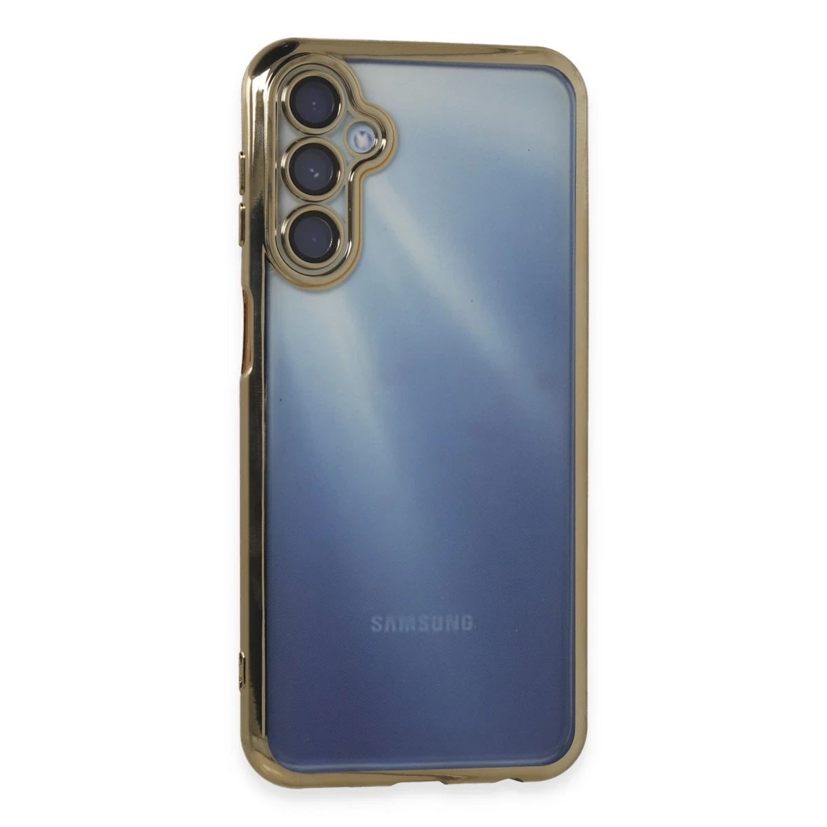 Samsung Galaxy A35 5G Kılıf Razer Lensli Silikon - Gold