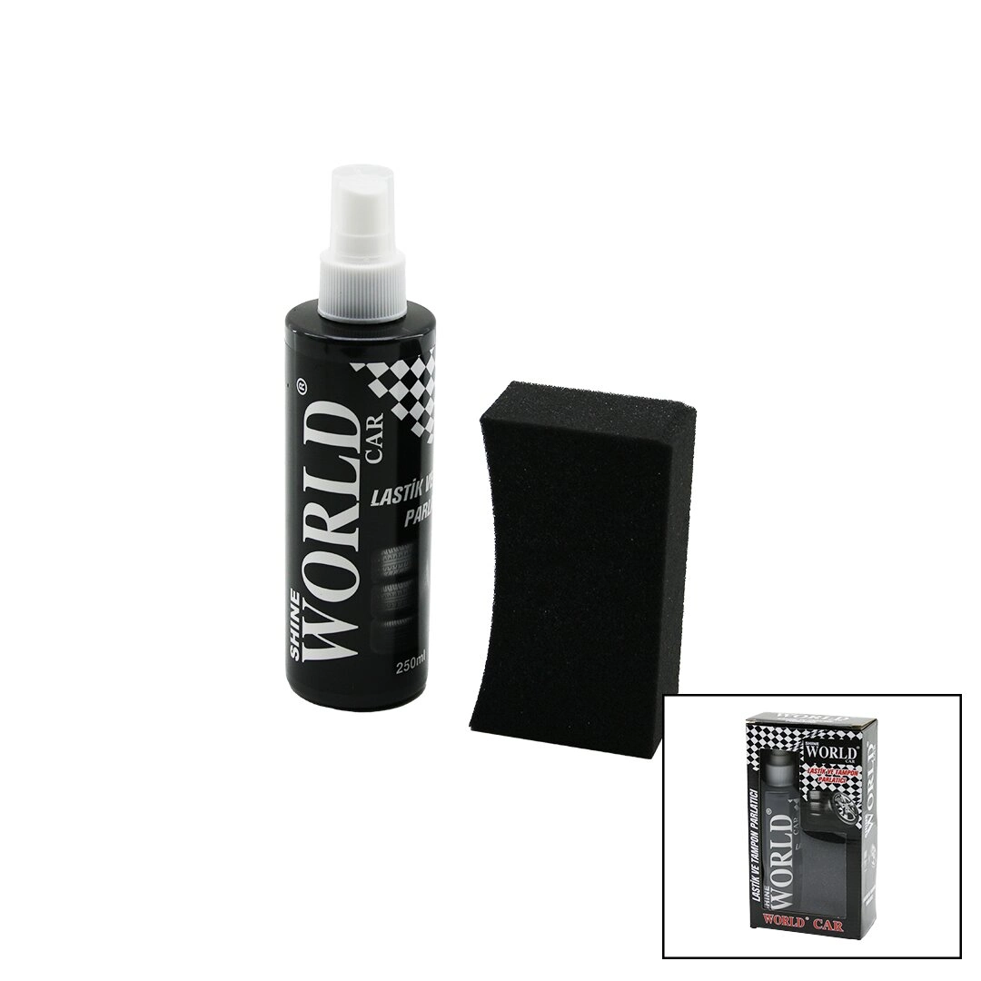 Parlak Lastik ve Tampon Parlatıcı Seti 250ml Sünger ile