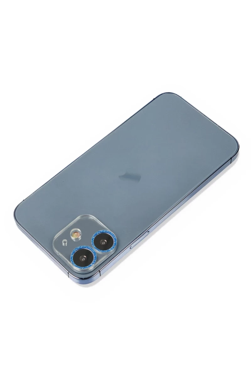 Apple iPhone 12 Uyumlu Shine Kamera Lens Koruma Cam - Mavi