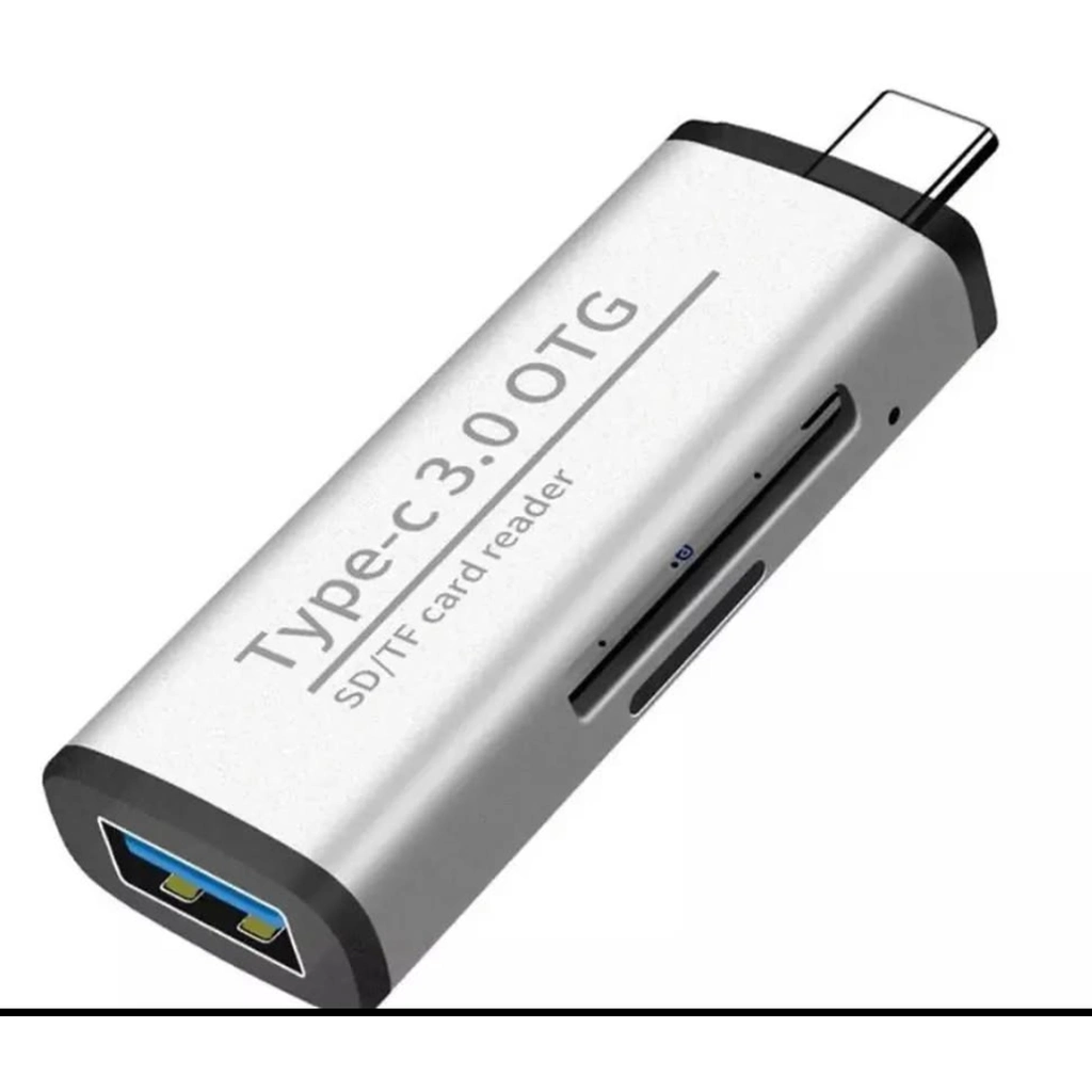 Kompakt Type-C Kart Okuyucu ve USB Hub 2 Adet USB 3.0 Port