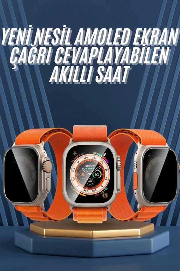 Şık Tasarımlı Akıllı Saat 2.05 inç AMOLED Ekran ile