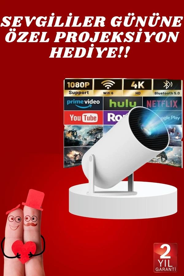 Yeni Nesil Sinema Projektörü 1036x600p Kablosuz Kullanım