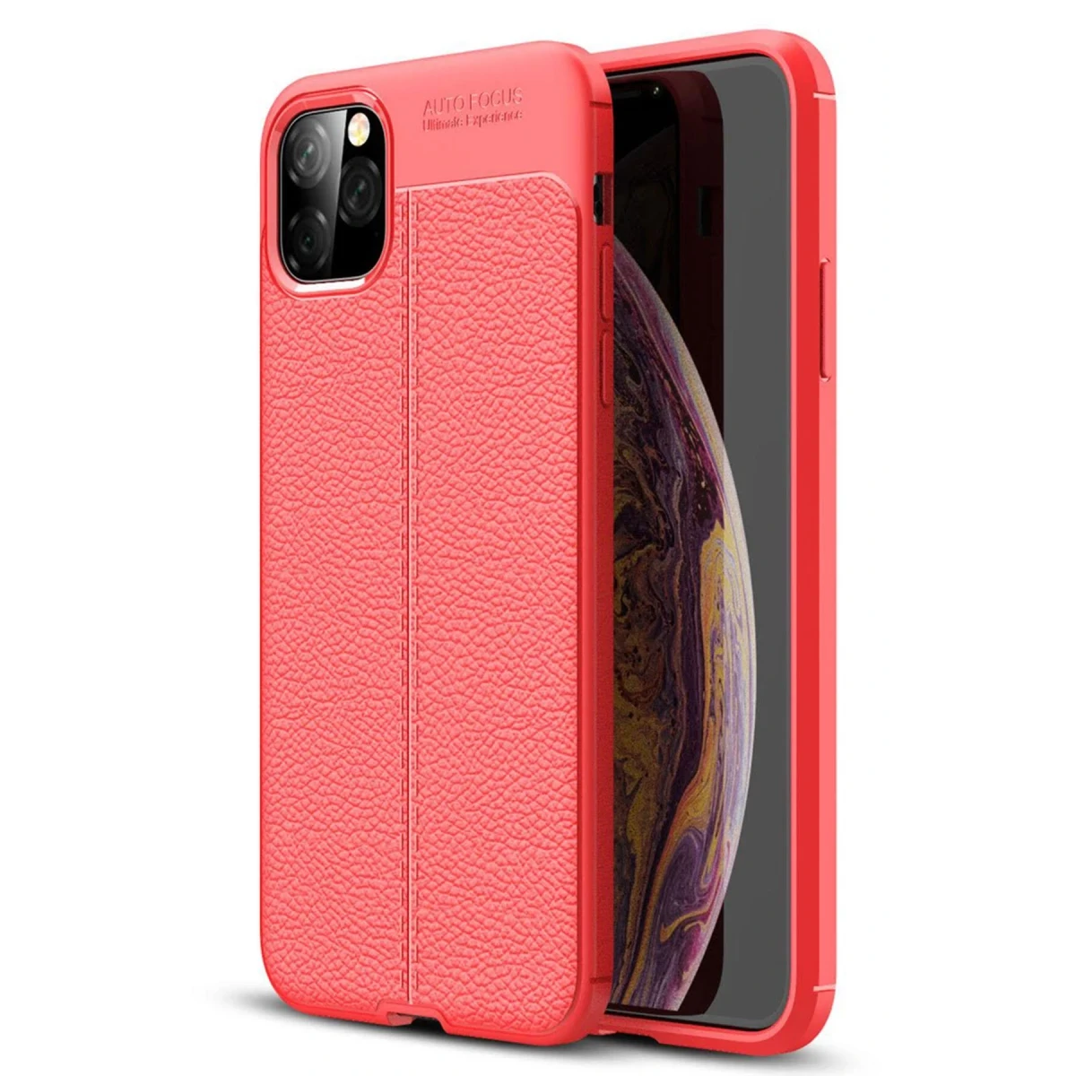 Apple iPhone 11 Pro Max Kılıf Auto Focus Kapak - Kırmızı