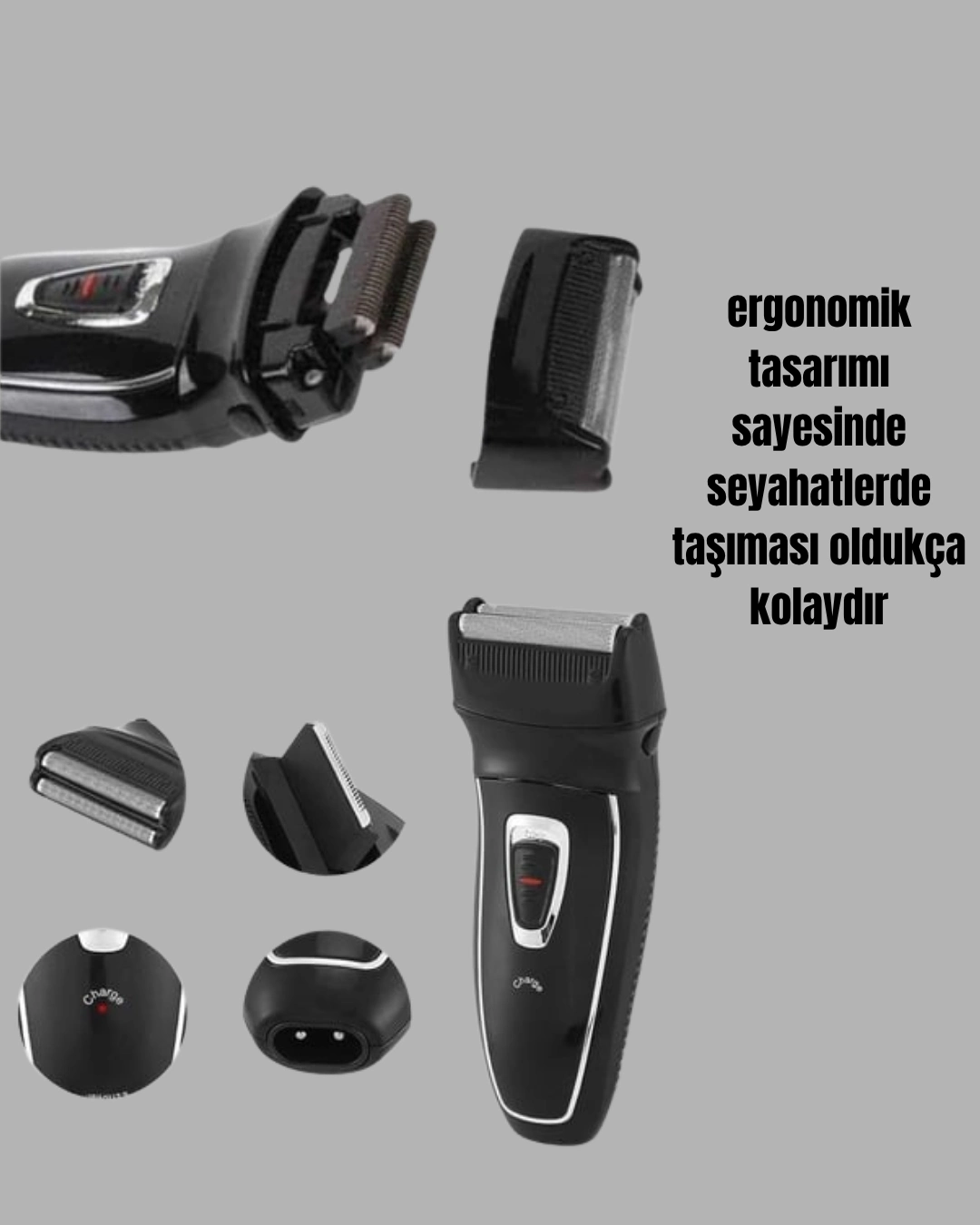 Kuru Tıraş Makinesi Folyo Başlıklı Kablosuz Kullanım