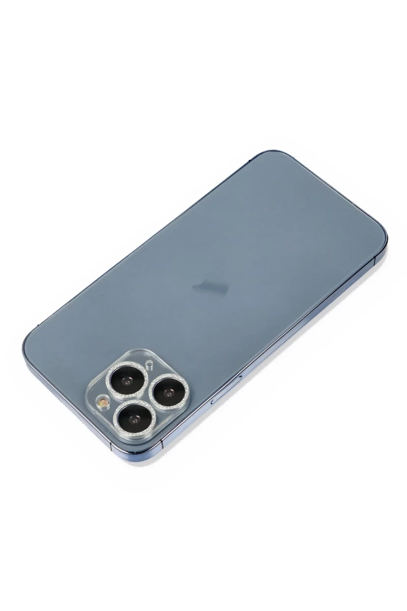 Apple iPhone 11 Pro Max Uyumlu Shine Kamera Lens Koruma Cam - Gümüş