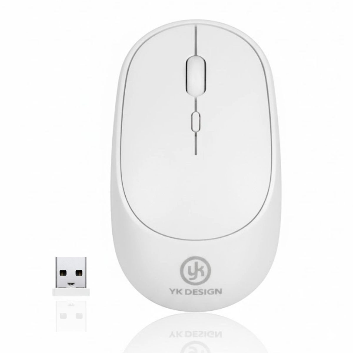 Ergonomik Beyaz Kablosuz Mouse USB Alıcılı Ofis ve Oyun İçin