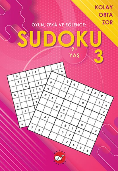 Oyun, Zeka ve Eğlence Sudoku 3 Kolay, Orta, Zor (9+ Yaş)