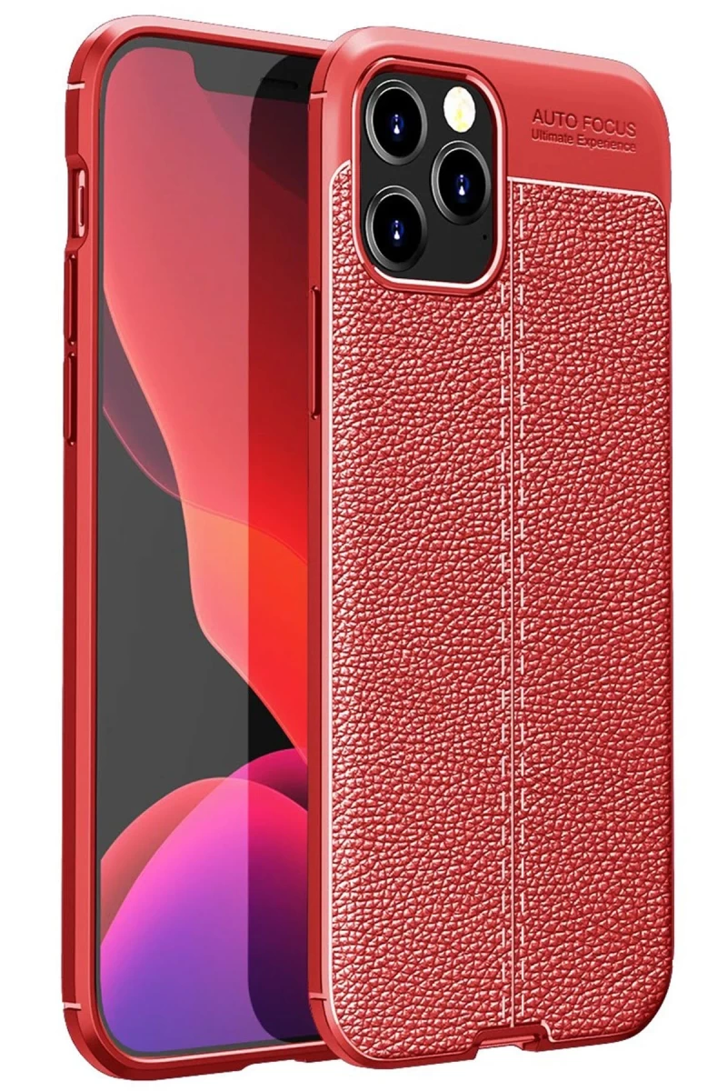 Apple iPhone 12 Pro Uyumlu Kılıf Auto Focus Kapak - Kırmızı