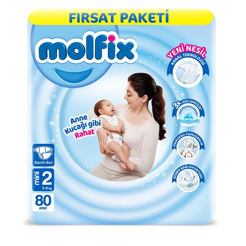 Fırsat Paketi Bebek Bezi 3-6 Kg 80 Adet