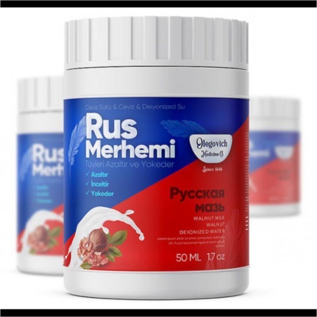 Olegovich Medicine Rus Merhemi 50 ml Tüy Dökücü - Tüy Azaltıcı 2li Set