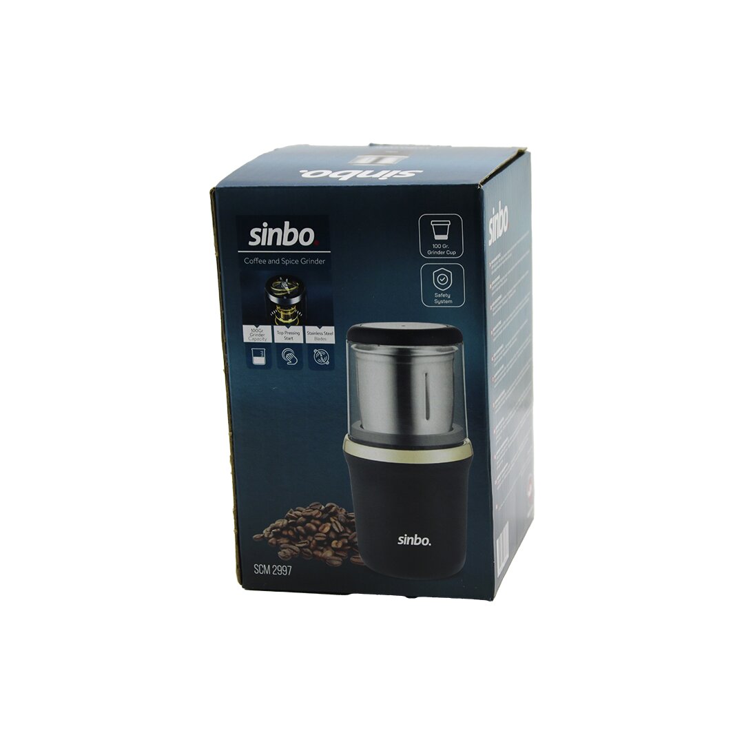 Kahve - Baharat Öğütücü Çelik Bıçak - Öğütme HAZNESİ=100GR 200W Bas Çalıştır Kapak=mika Kristal Pls SCM-2997