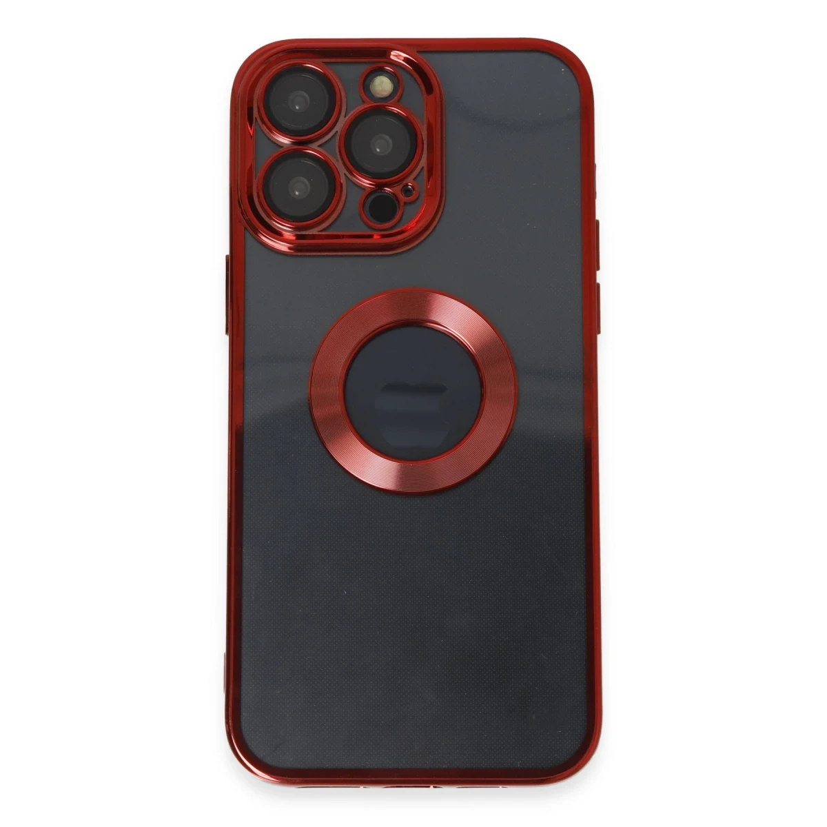 Apple iPhone 14 Pro Max Kılıf Slot Silikon - Kırmızı