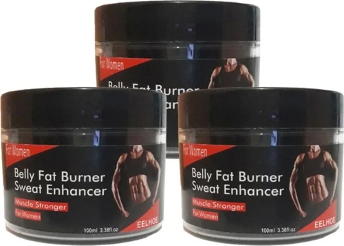 Süper Eelhoe Belly Fat 3 Adet Adet Burner Sweat Enhancer Kadınlara Özel Kremi 100 ml
