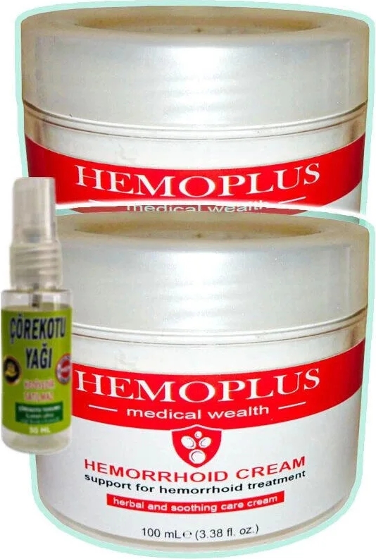 Süper Hemoplus 2X100 ml Bakım Kremi + 30 ml Çörek Otu Yağı ile