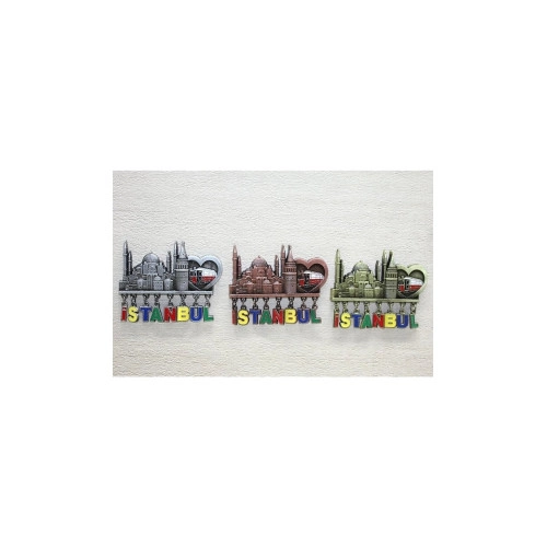 Hareketli İstanbul Temalı Sarkaçlı Magnet 7 cm