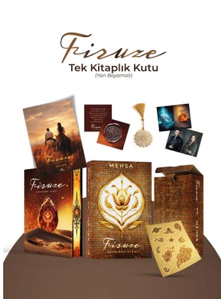 Firuze 1 Kehribar  Ateşi – Tek Kitaplık  Kutu Yan Boyamalı