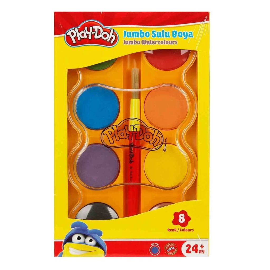 Renkli Jumbo Sulu Boya 8 Renk Seti