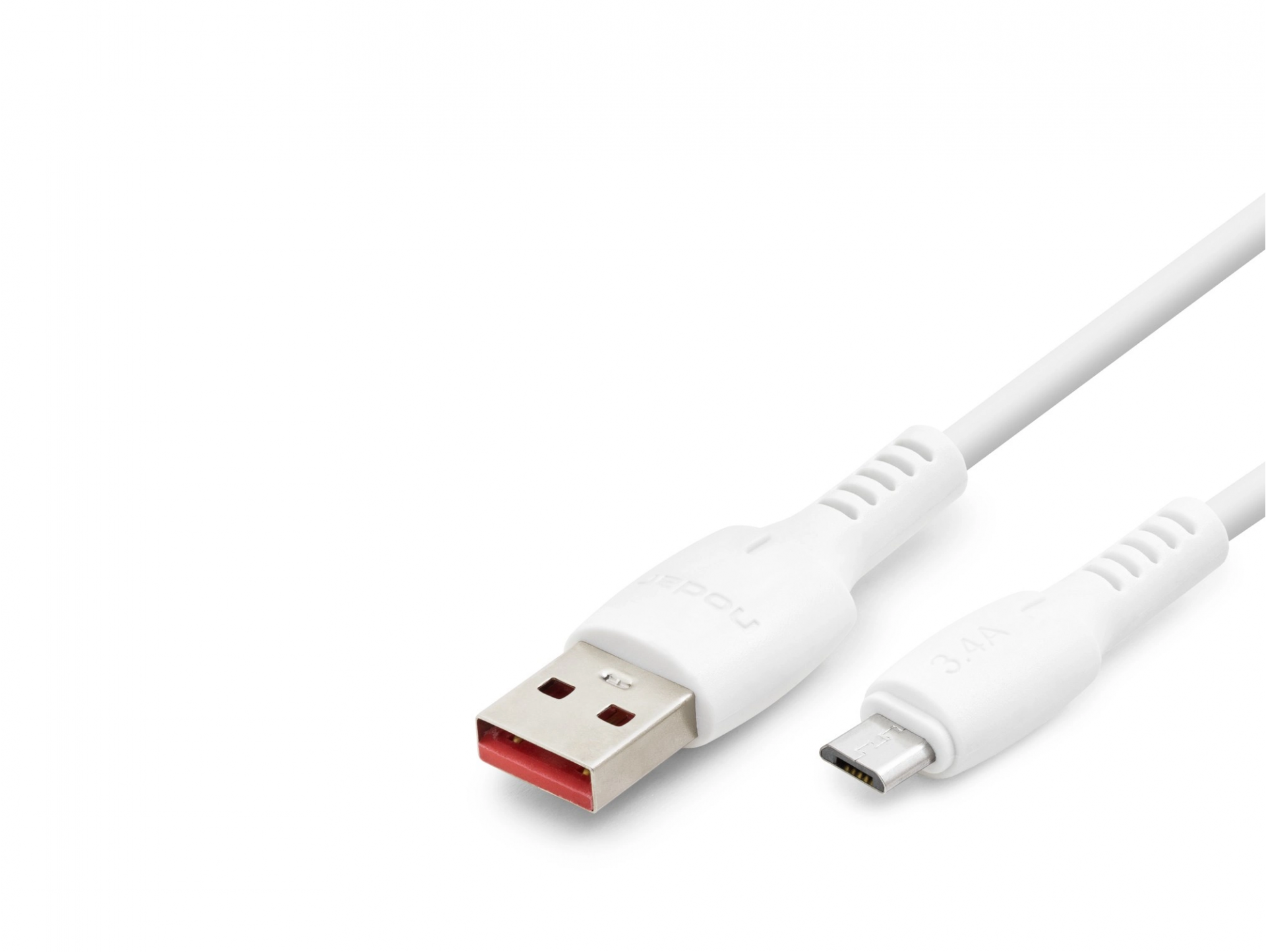 Yüksek Akım Destekli Micro USB Şarj Kablosu 1 Metre - Beyaz