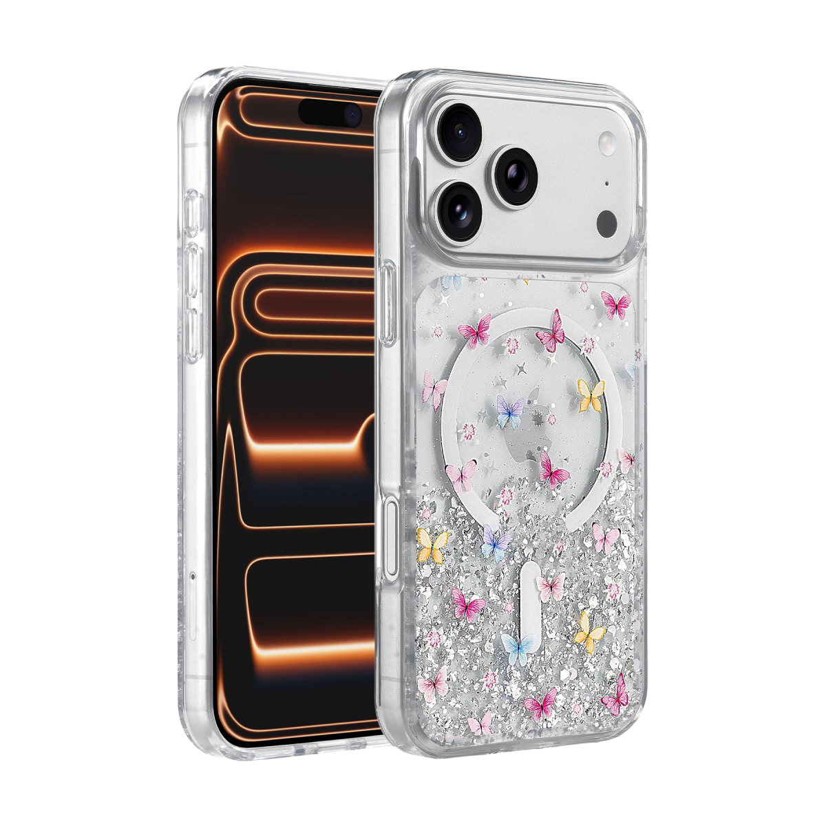 Onegif Apple iPhone 17 Pro Max/18 Pro Max Misk Simli Magsafe Kapak - Desen 4