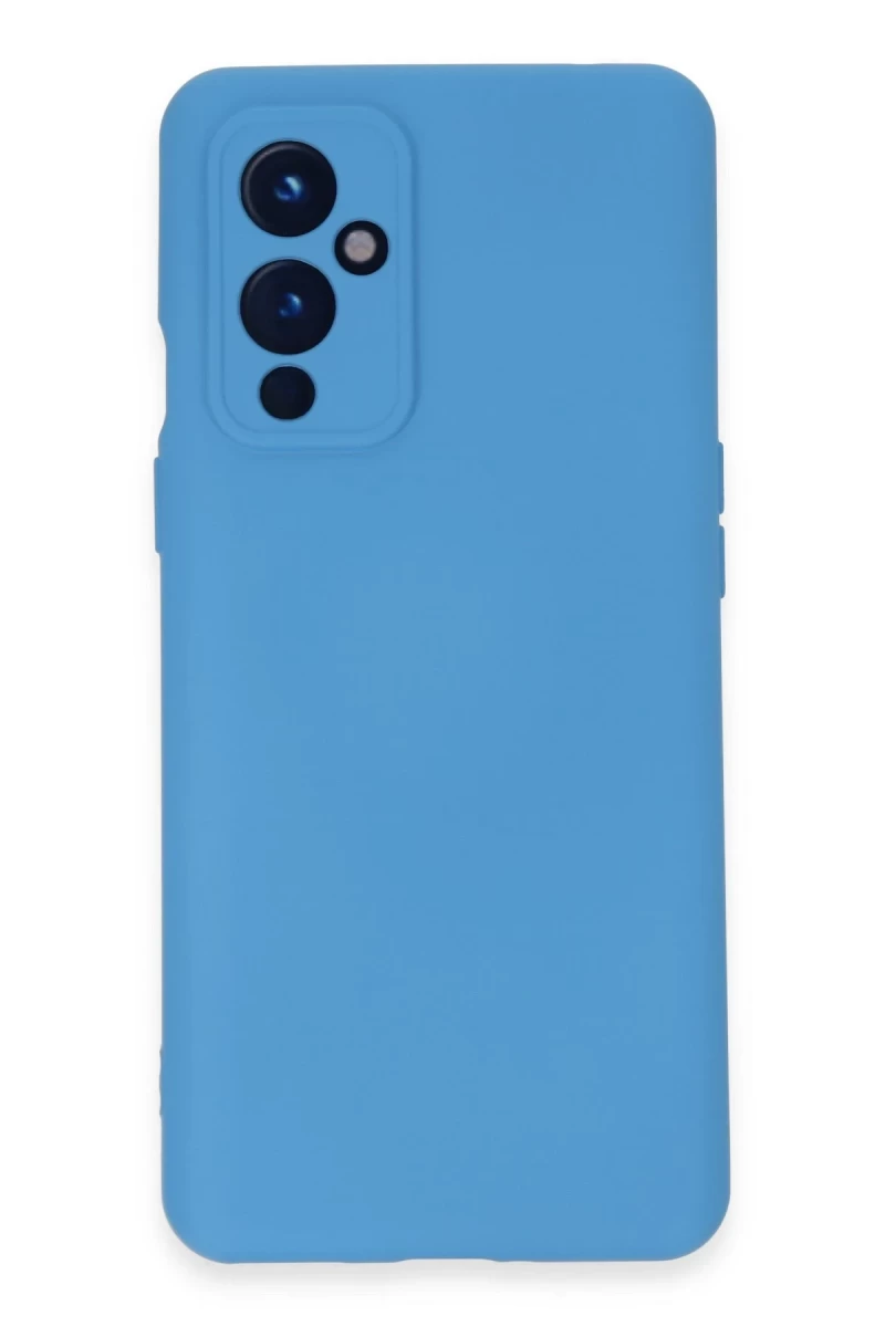 One Plus 9 Kılıf Nano içi Kadife Silikon - Mavi