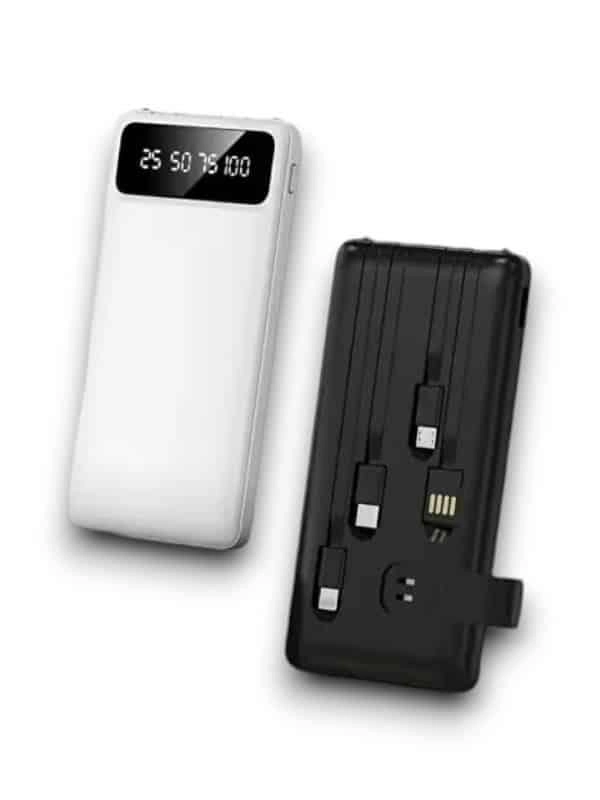 Hızlı Şarj Özellikli 20.000 mAh Powerbank 4 Çıkışlı Siyah