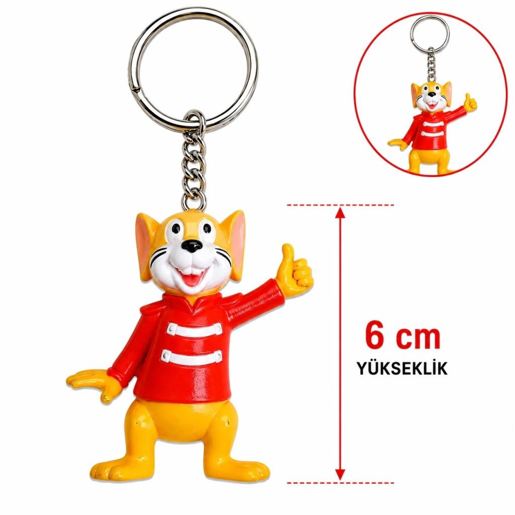 Tasarımlı Fare Figürlü Anahtarlık 6 Cm (Sevimli Model)