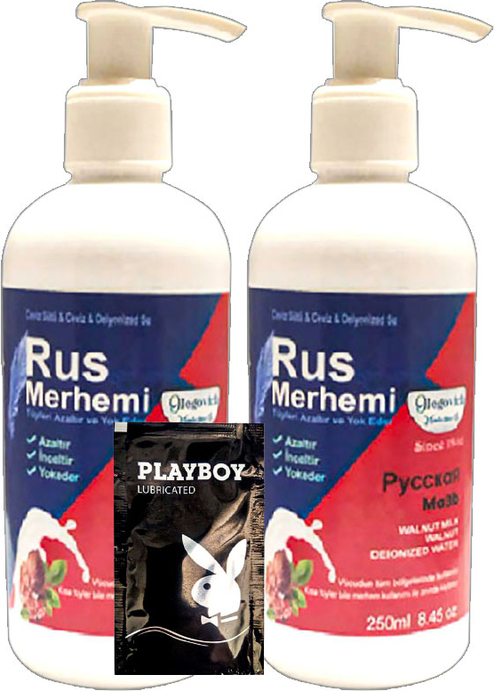 Rus Merhemi Glegnid Tüykrem2 Adet X 250 Ml Ceviz Sütlü & Cevizli Rus Merhemi  + Yanında Jel