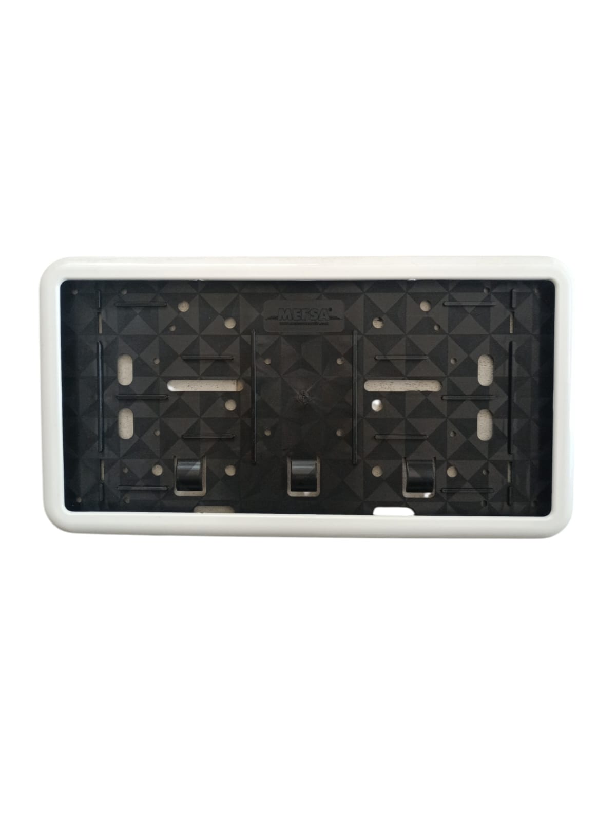 Çerçeveli Dikdörtgen Plakalık Plaka Altlığı Beyaz 32X17cm 1 Adet