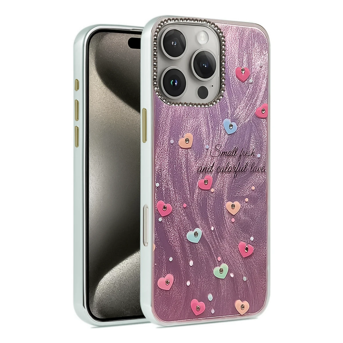 Apple iPhone 16 Pro Max Kılıf Blade Aynalı Desenli Kapak - Desen 8