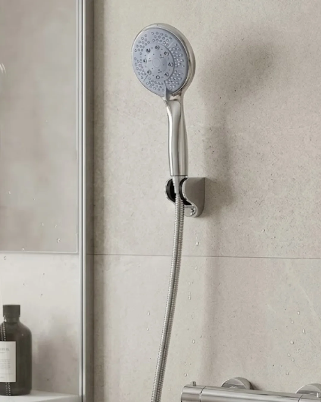Çok Fonksiyonlu 4 Kademeli El Duşu Seti Spiral Hortumlu Banyo Duş Başlığı