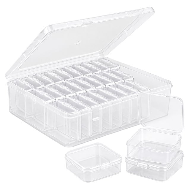 Compaxe P-Serisi 24’lü Plastik Şeffaf Saklama Kutusu (24 Küçük + 1 Büyük Kutulu Set)