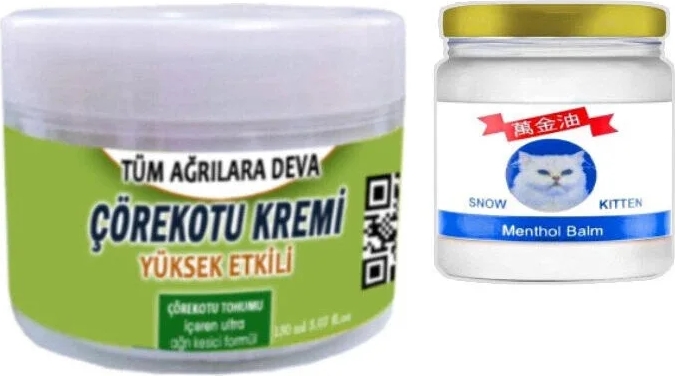 Süper Çörek Otu Kremi 150 ml Krem +Snow Kitten 50 ml Menthol Balm